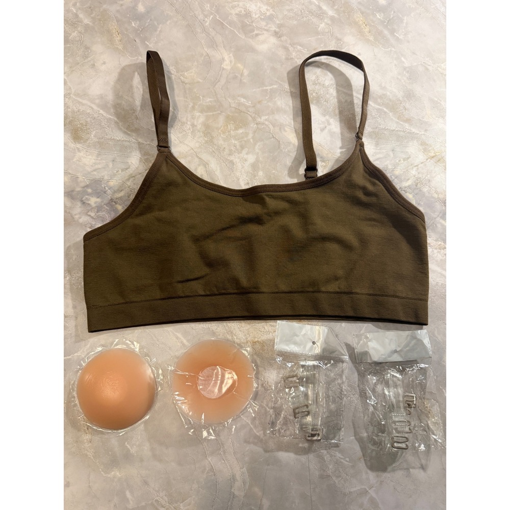 iMucci Girls Ballet Dance Bra Training Bra Brown Removable Straps 8-10 Yrs